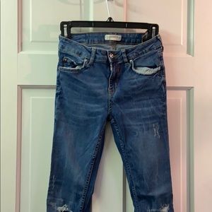 Zara mid rise skinny jeans